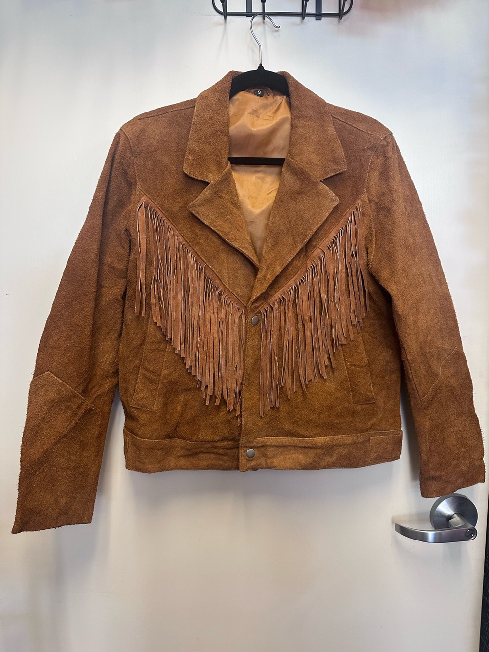 Vintage Brown Suede Fringe Western Jacket
